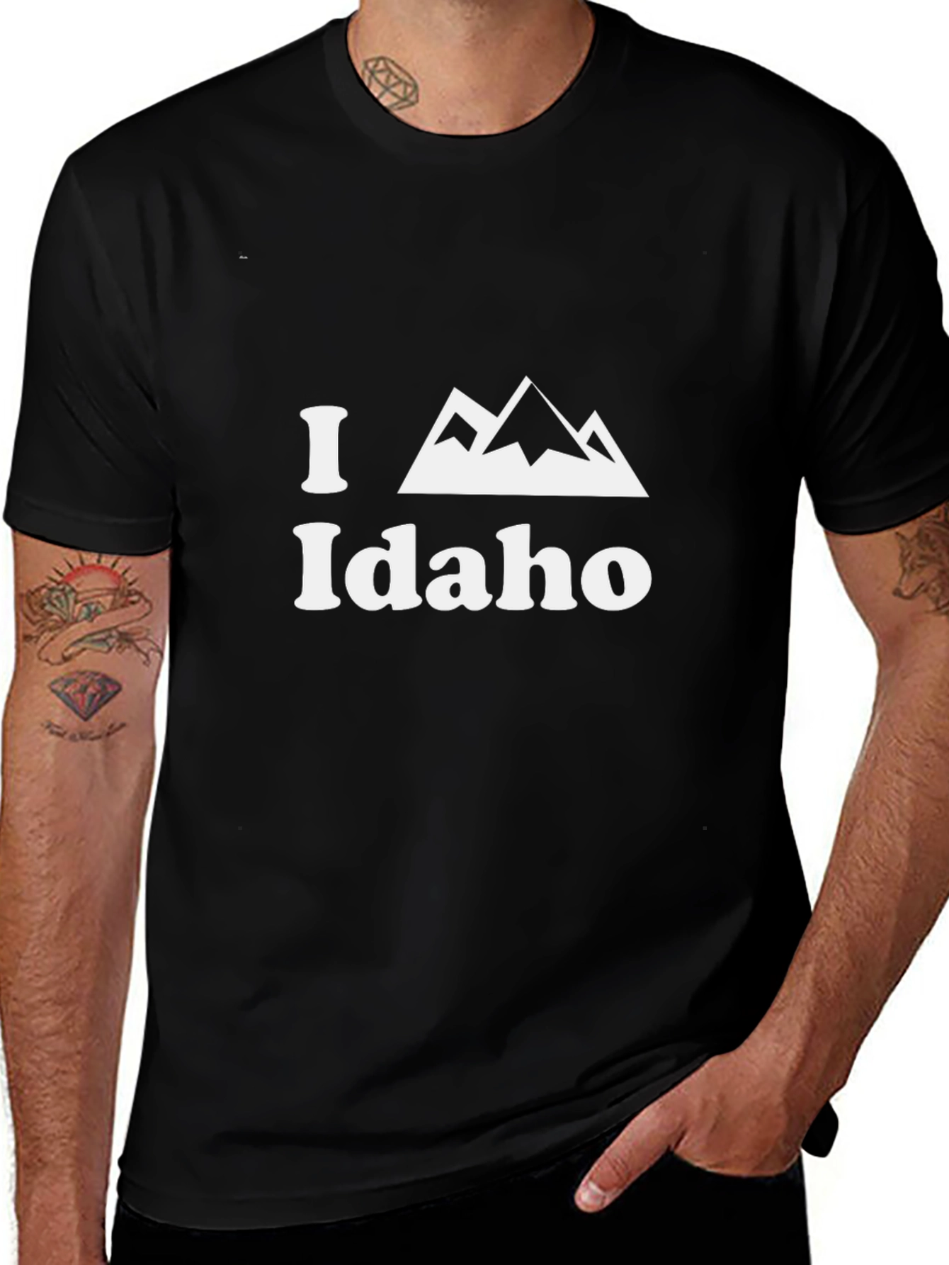 I Love Idaho Mountain Graphic T-Shirt