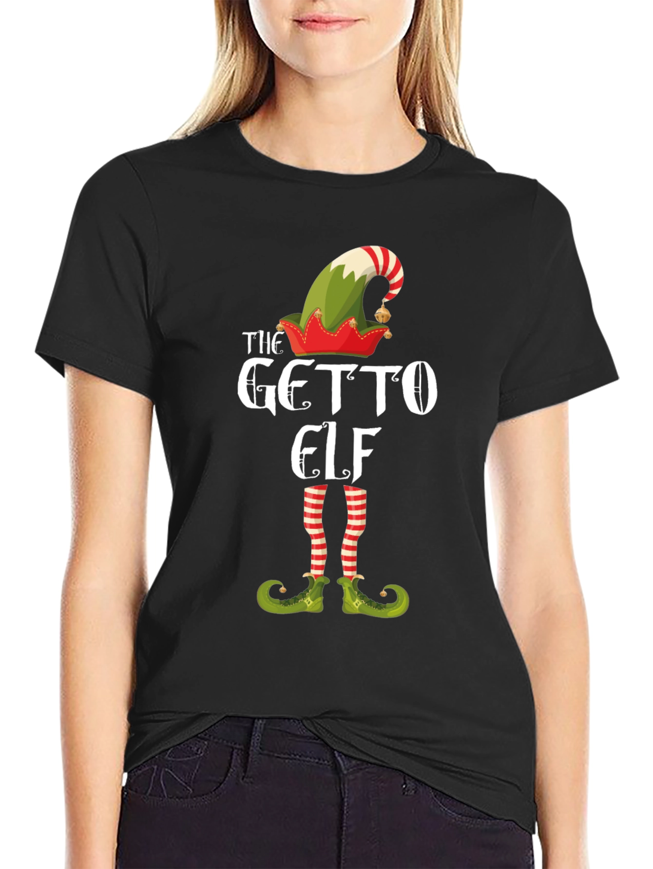 The Getto Elf Funny Christmas T-Shirt