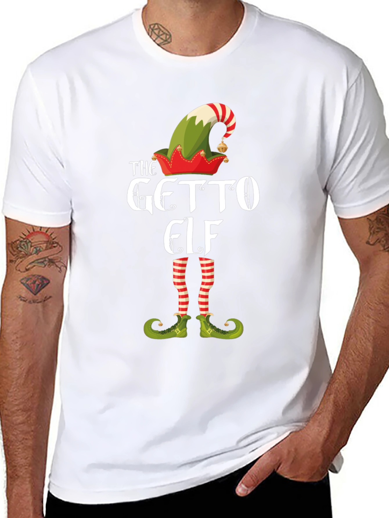 The Getto Elf Funny Christmas T-Shirt