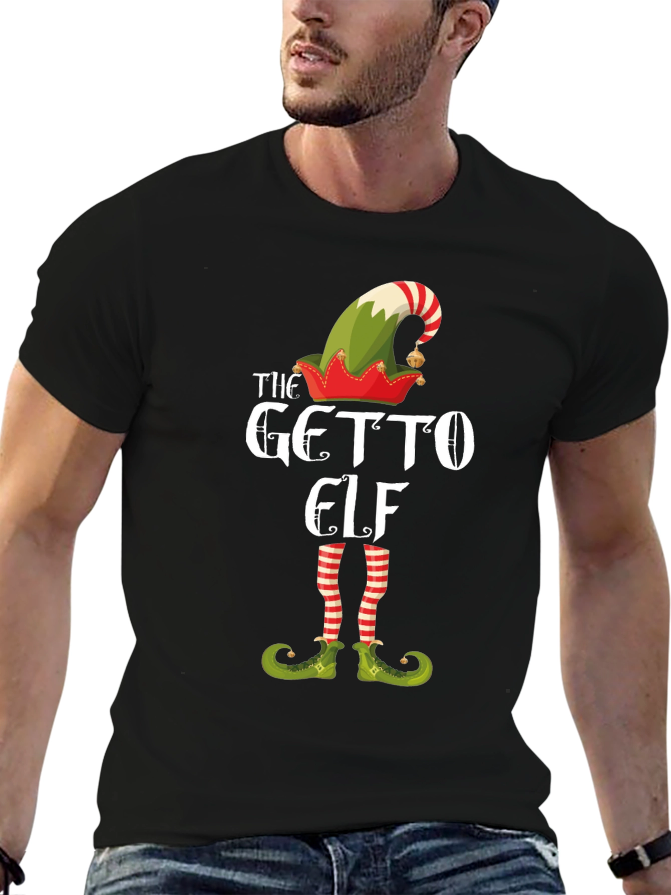 The Getto Elf Funny Christmas T-Shirt