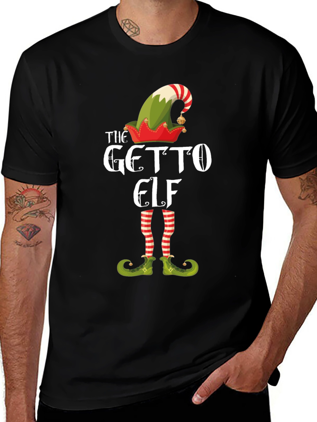 The Getto Elf Funny Christmas T-Shirt
