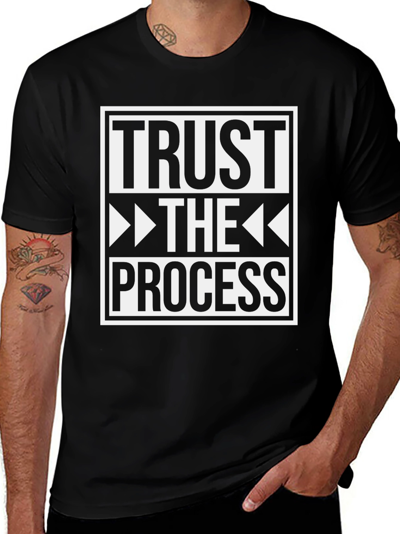 Trust the Process Graphic Tee - Black