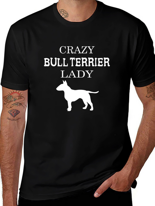 Crazy Bull Terrier Lady T-Shirt