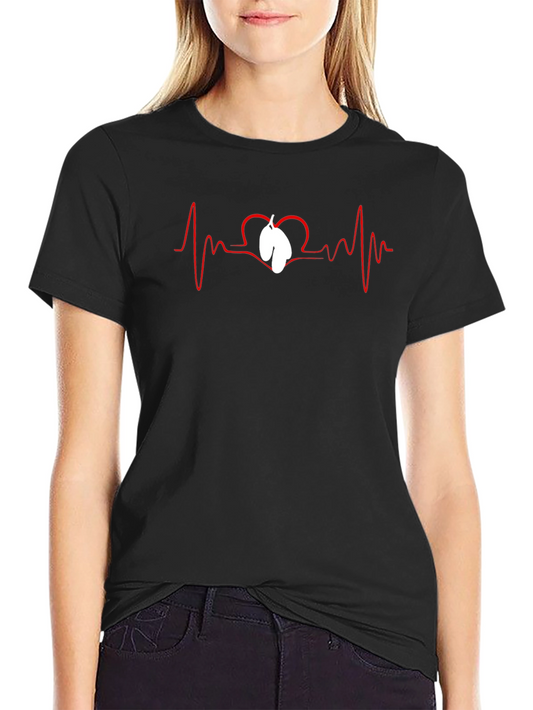 Heartbeat Lungs Graphic Tee - Black