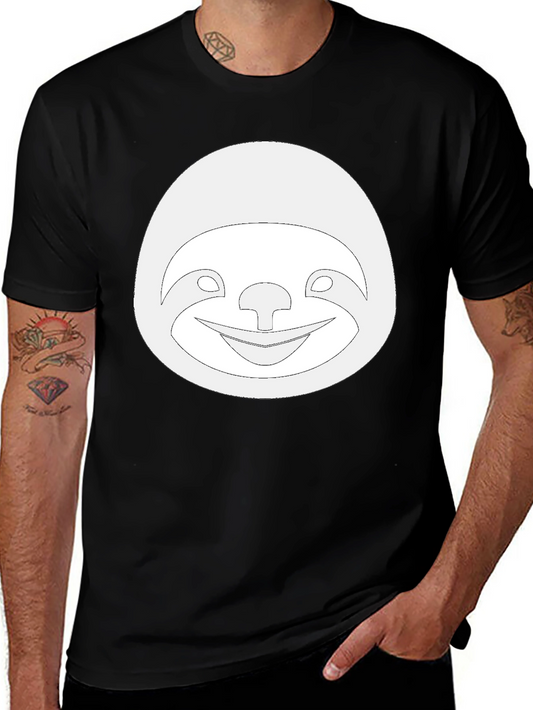 Funny Sloth Graphic Tee - Casual Black T-Shirt
