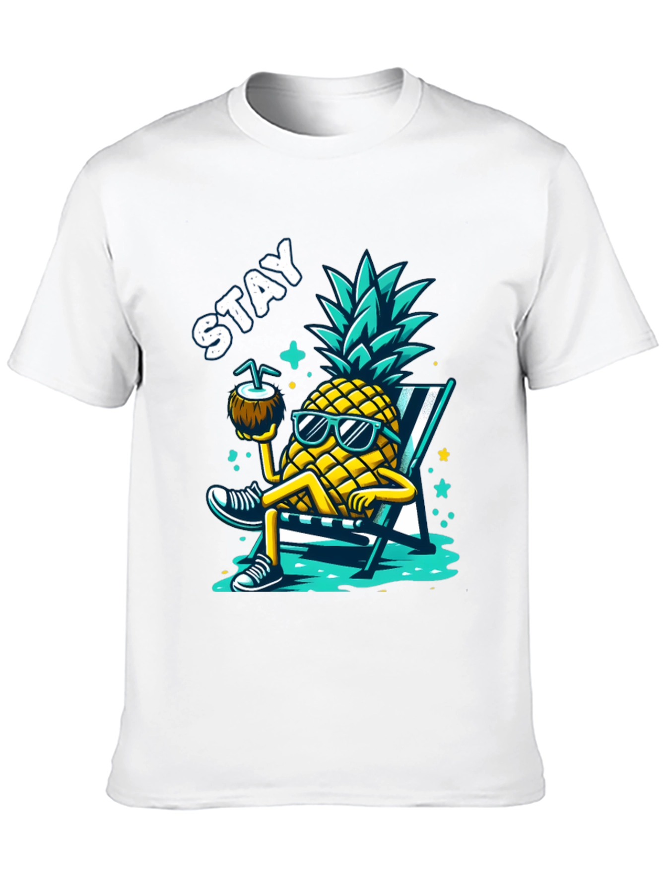 Stay Cool Pineapple Graphic T-Shirt - Summer Vibes