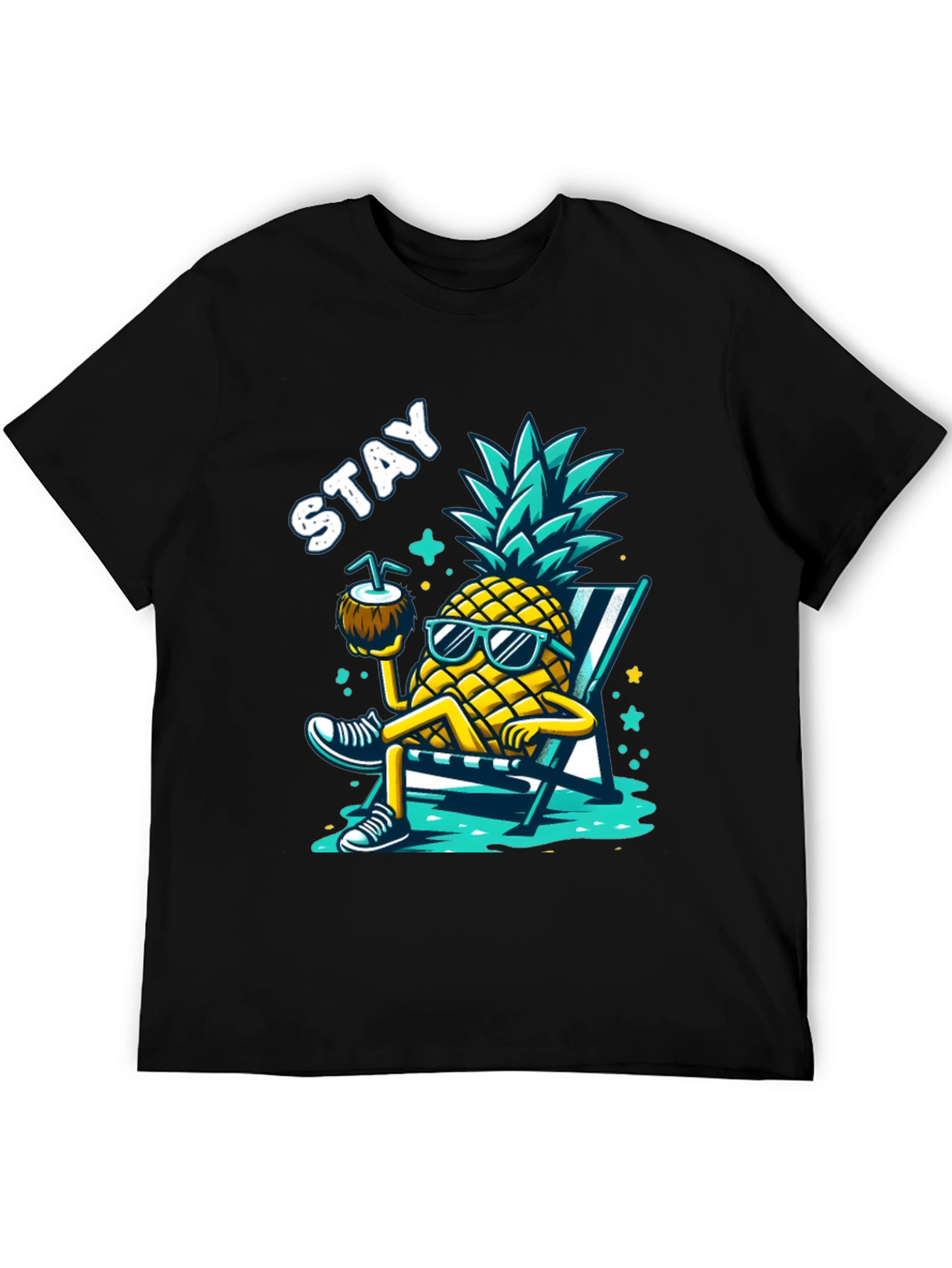 Stay Cool Pineapple Graphic T-Shirt - Summer Vibes