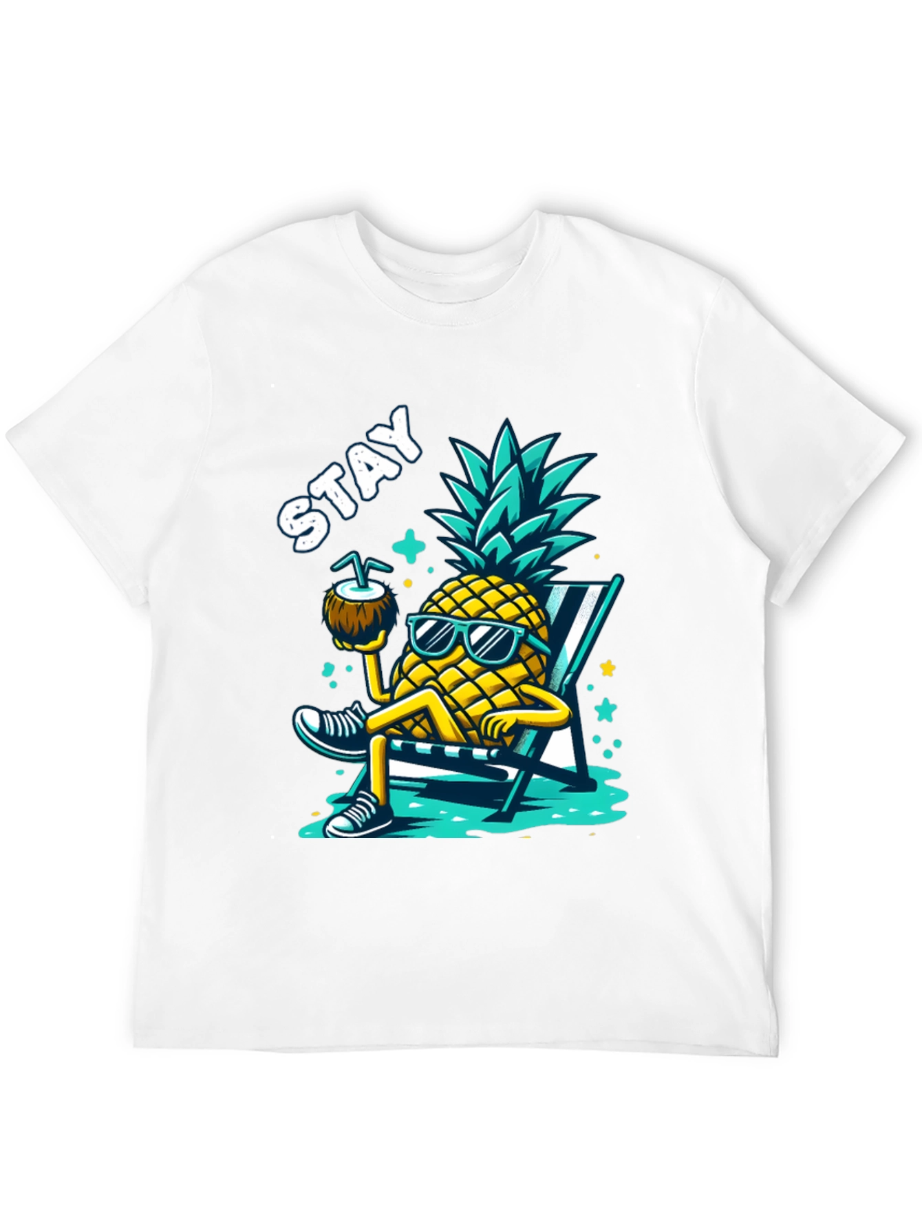 Stay Cool Pineapple Graphic T-Shirt - Summer Vibes