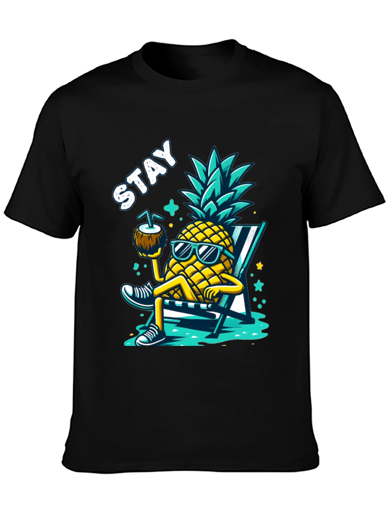 Stay Cool Pineapple Graphic T-Shirt - Summer Vibes