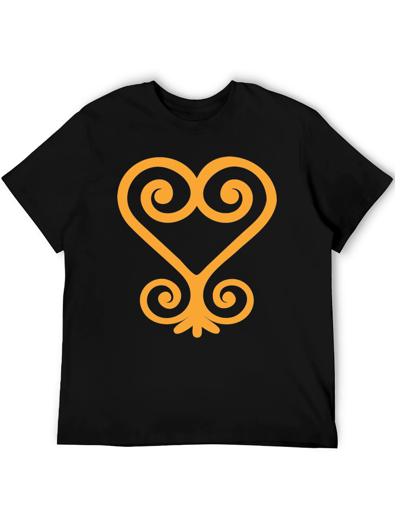 Black T-Shirt with Adinkra Symbol