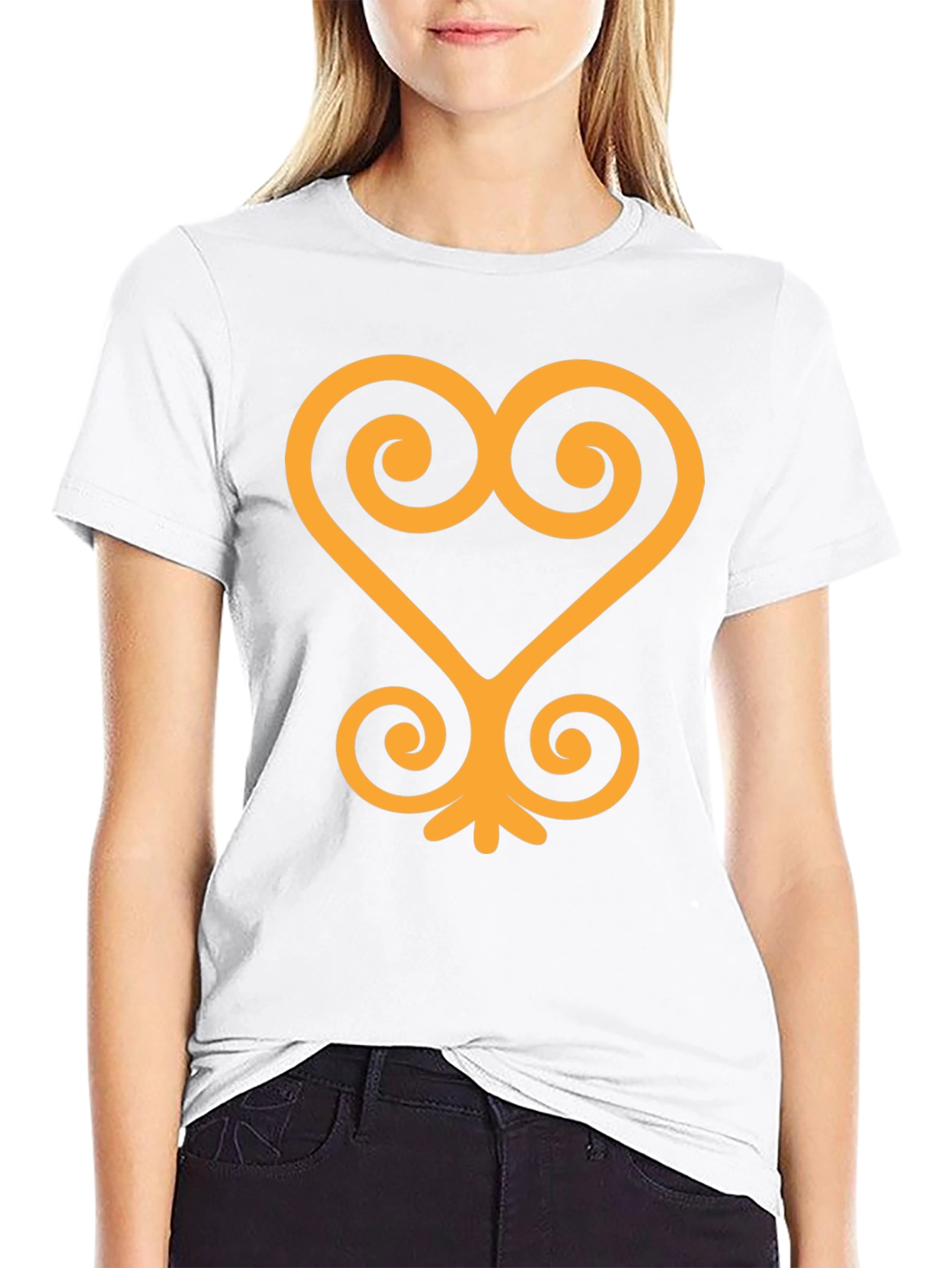 Black T-Shirt with Adinkra Symbol
