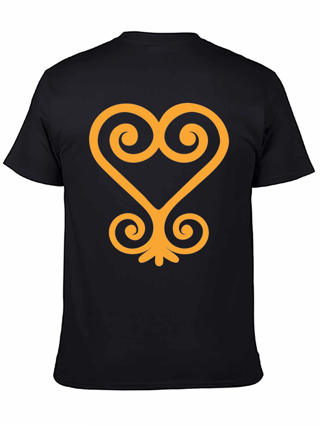Black T-Shirt with Adinkra Symbol