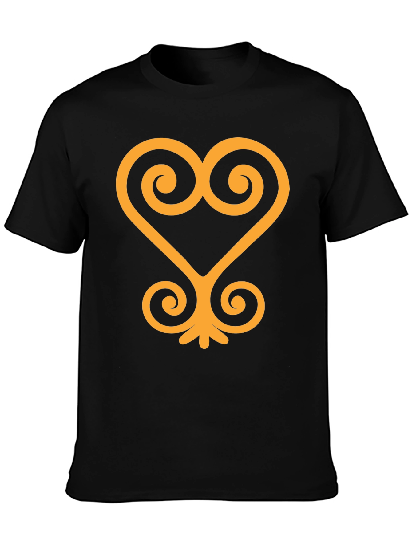 Black T-Shirt with Adinkra Symbol