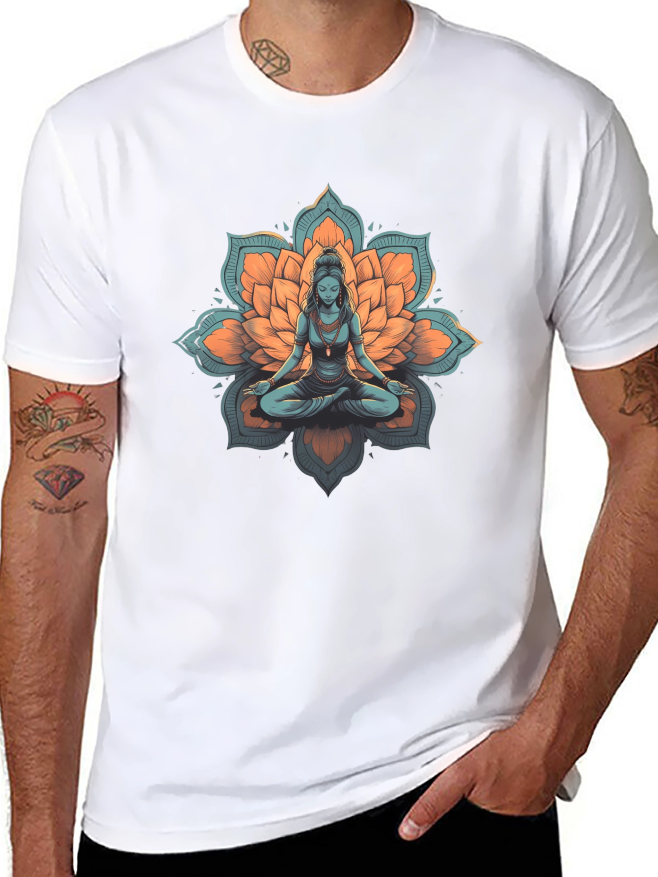 Lotus Meditation Graphic T-Shirt
