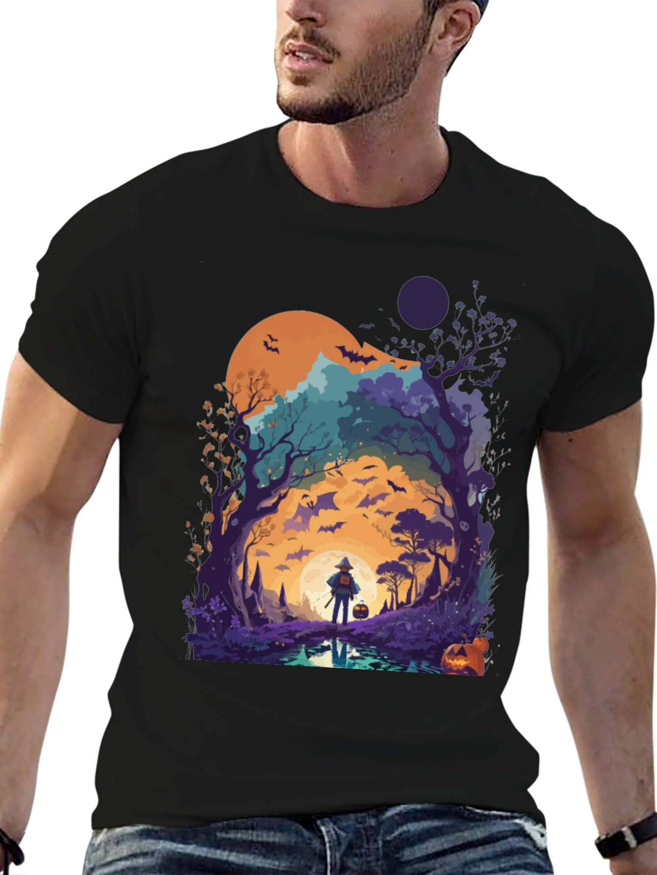 Halloween Nightscape Graphic Tee