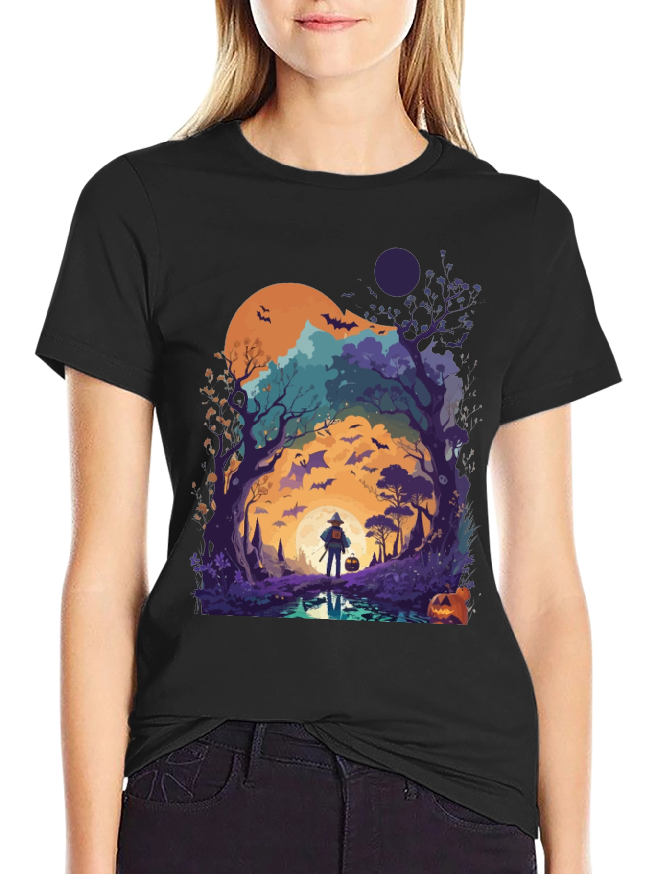 Halloween Nightscape Graphic Tee