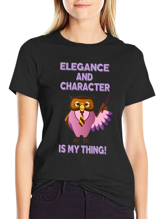 Elegance and Character Owl T-Shirt