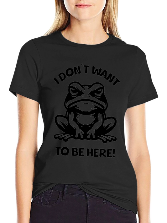 Grumpy Frog Graphic Tee - I Dont Want to Be Here!