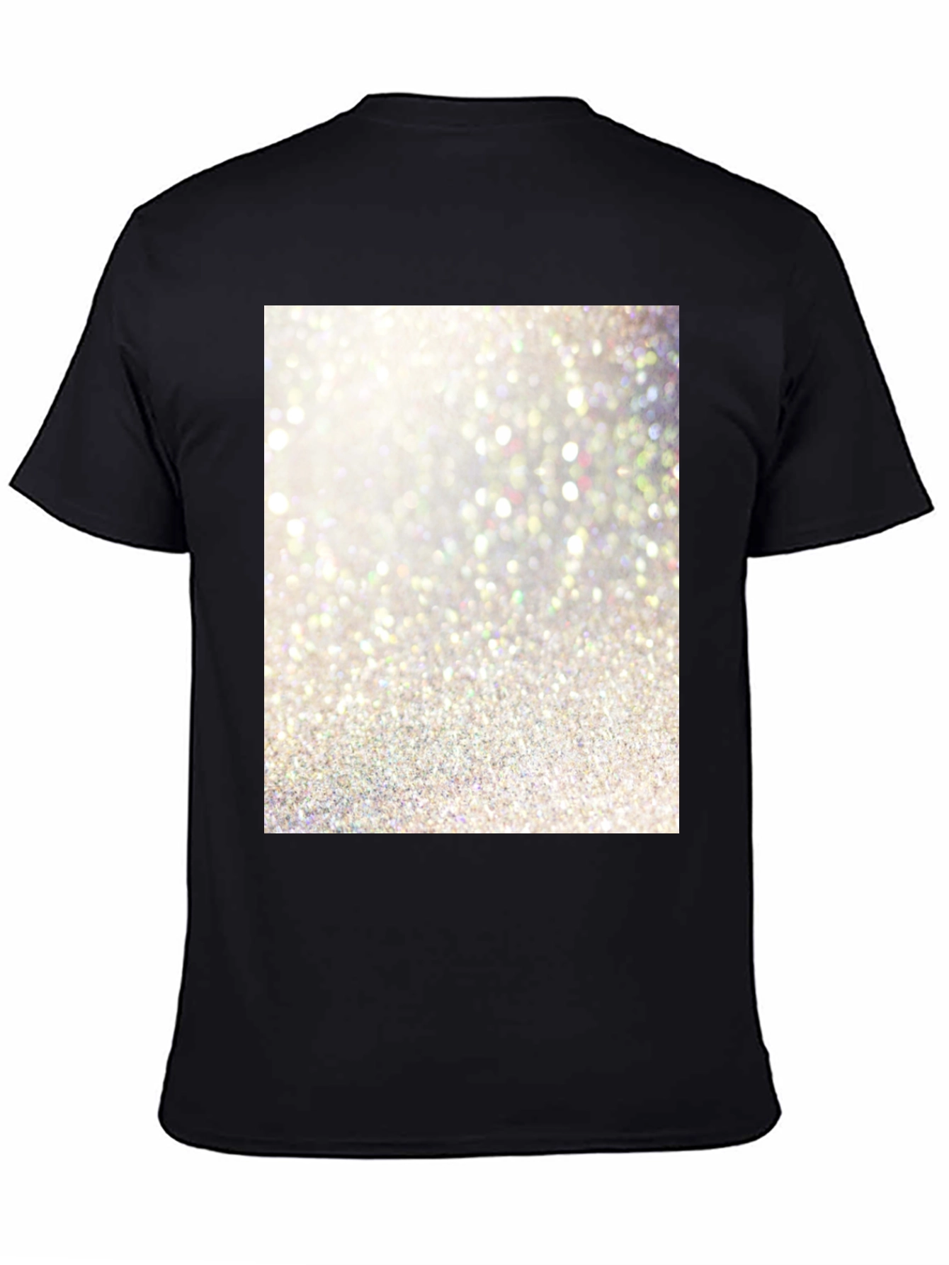 Sparkle Print Black Cotton Tee