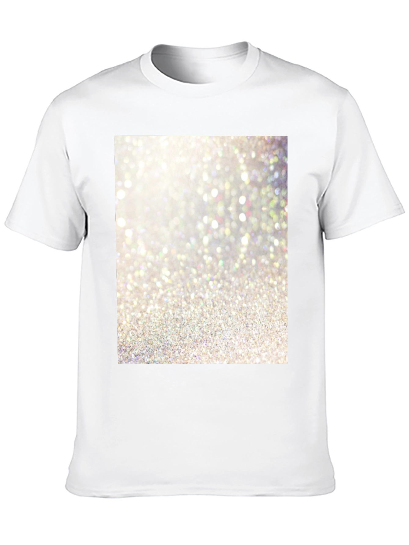 Sparkle Print Black Cotton Tee