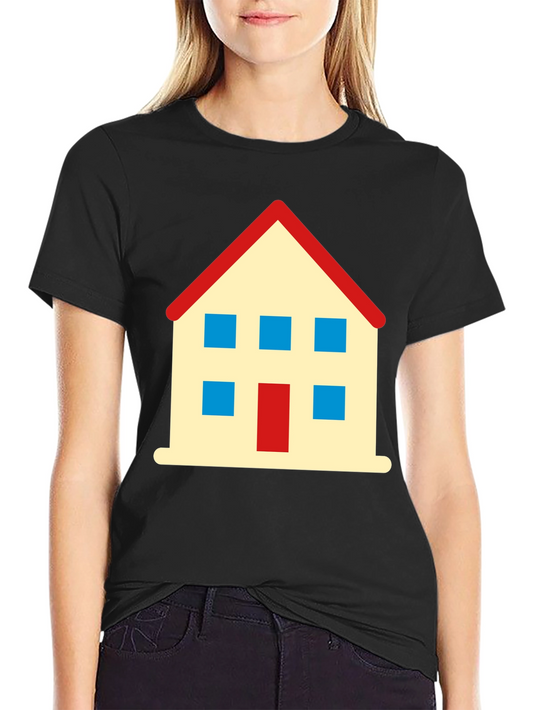 House Graphic T-Shirt - Black Cotton Tee