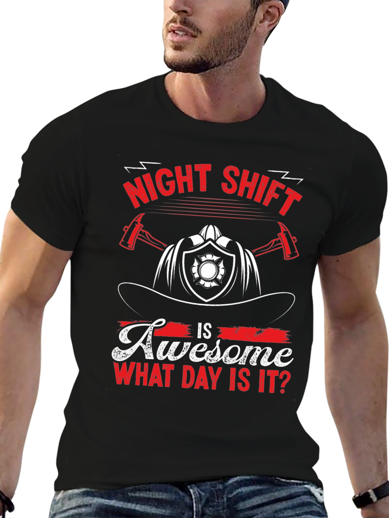 Night Shift Firefighter Graphic Tee