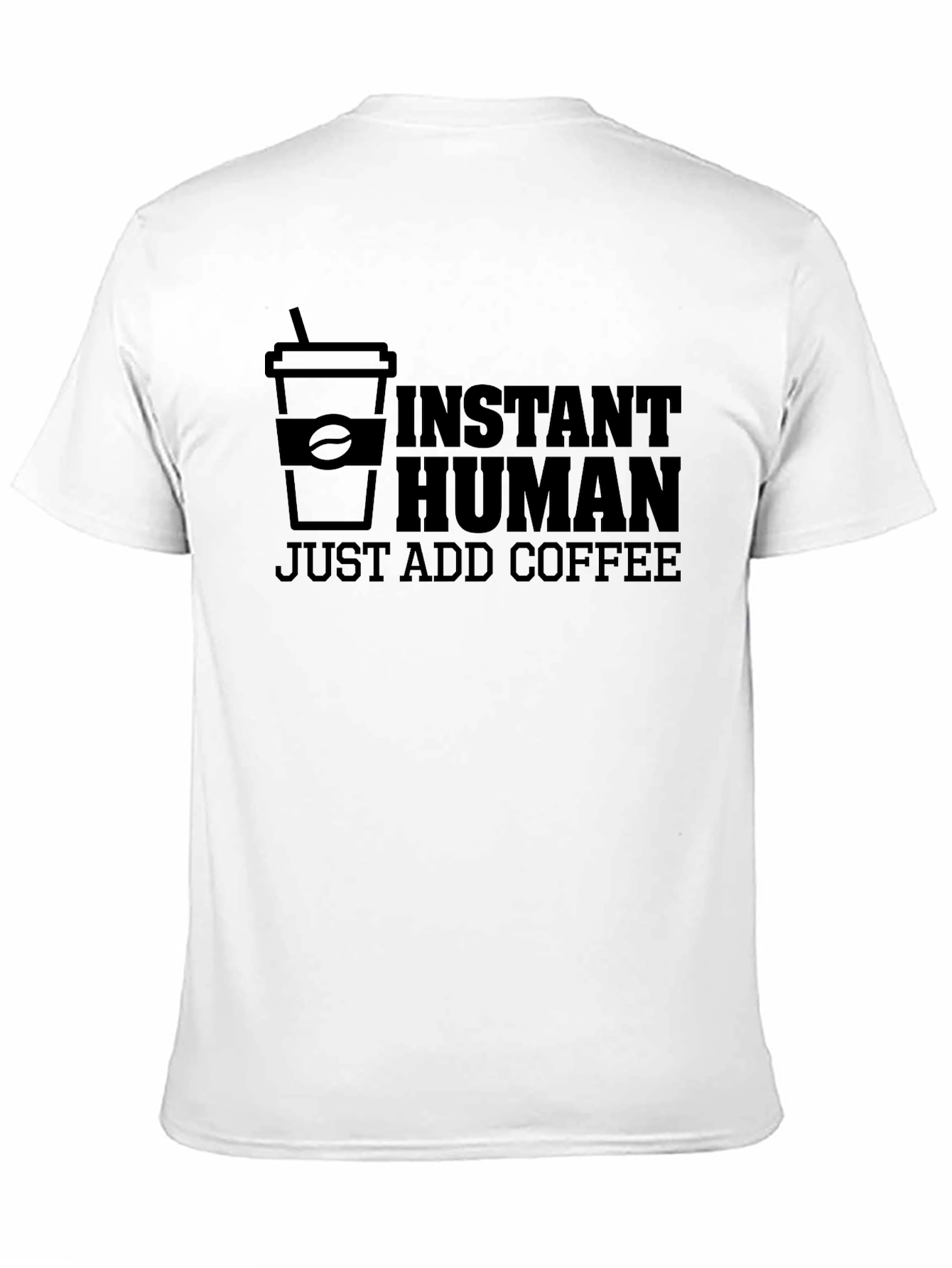 Instant Human Add Coffee T-Shirt - Black
