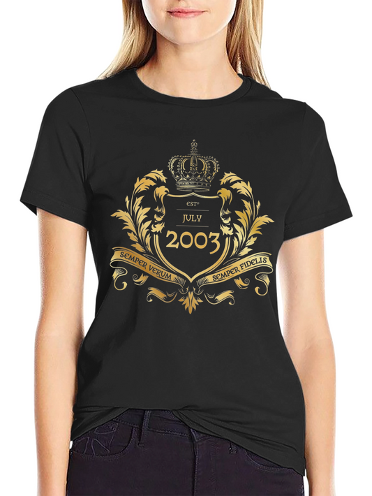 Est. July 2003 T-Shirt - Vintage Crest Design