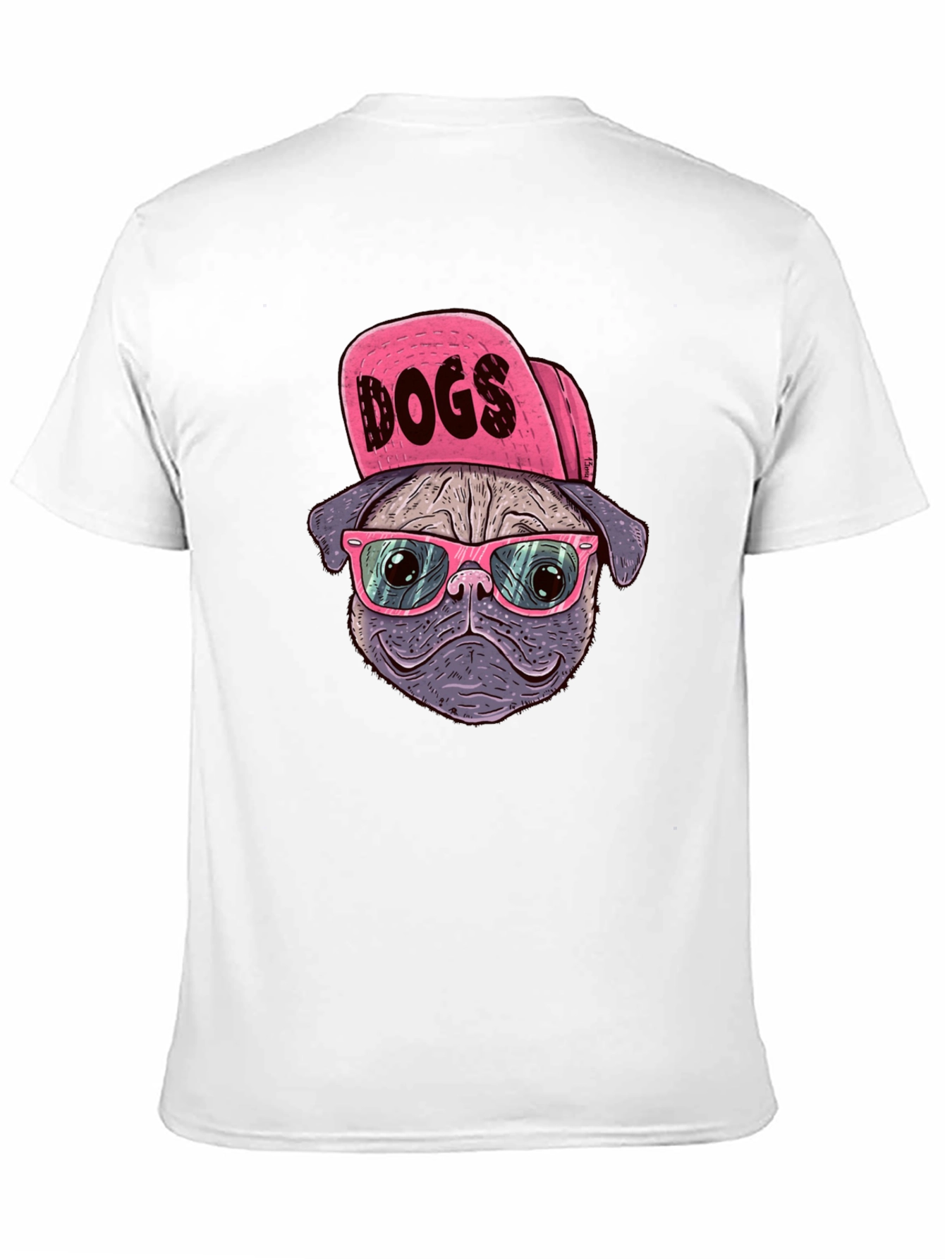 Cool Dog T-Shirt - Pug with Hat & Glasses