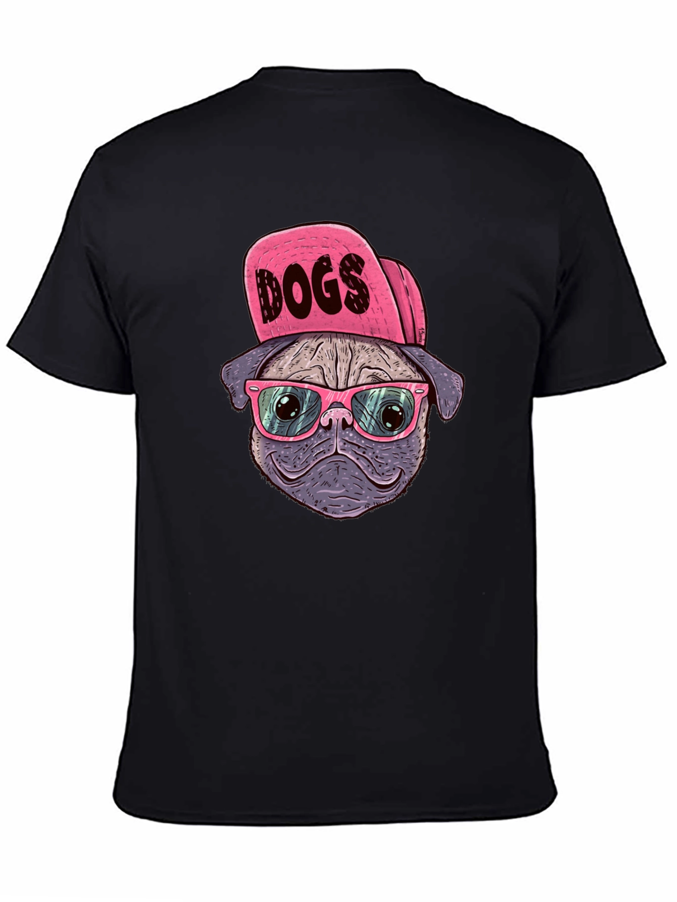 Cool Dog T-Shirt - Pug with Hat & Glasses