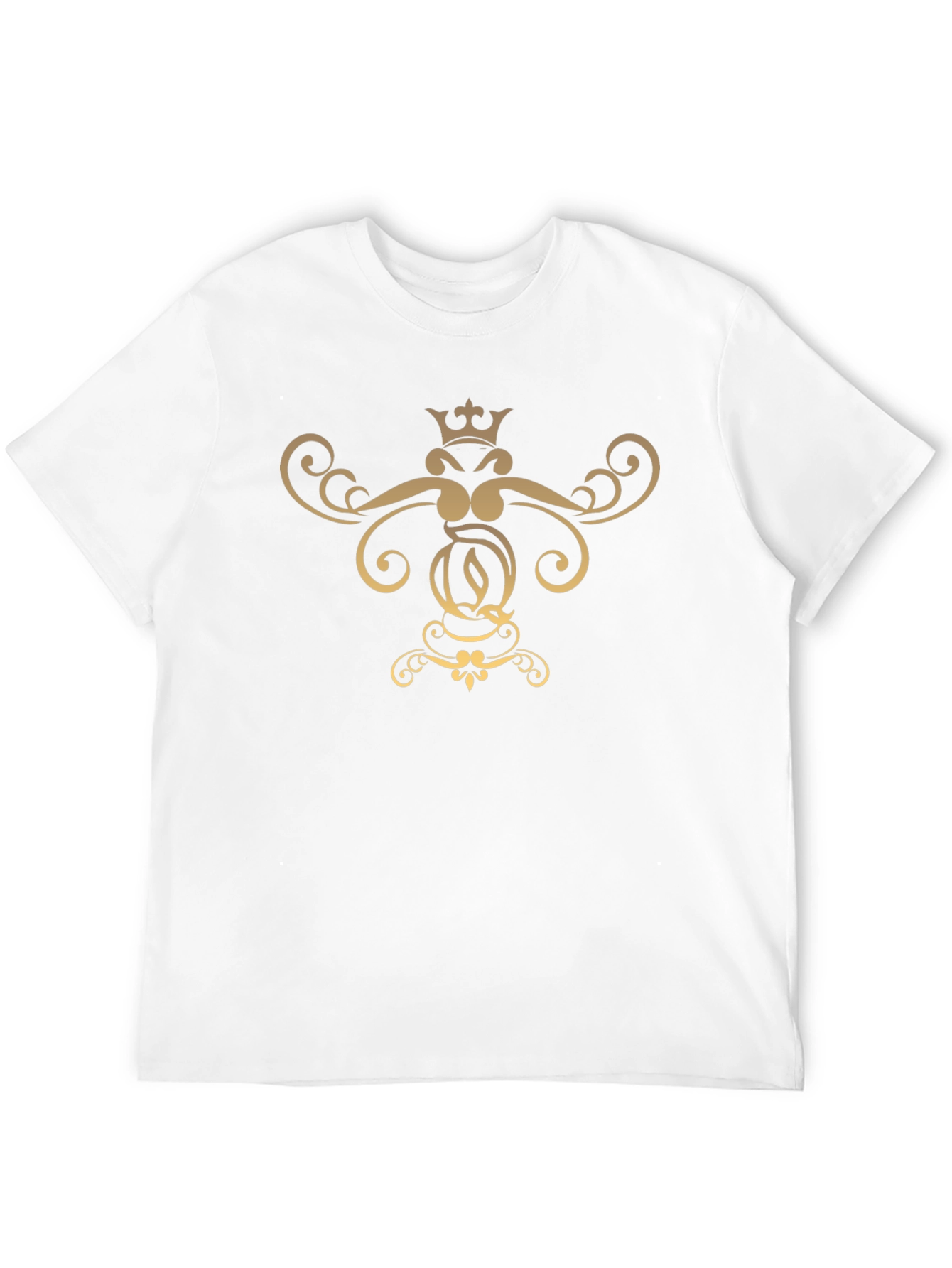 Elegant Crowned Letter Graphic T-Shirt
