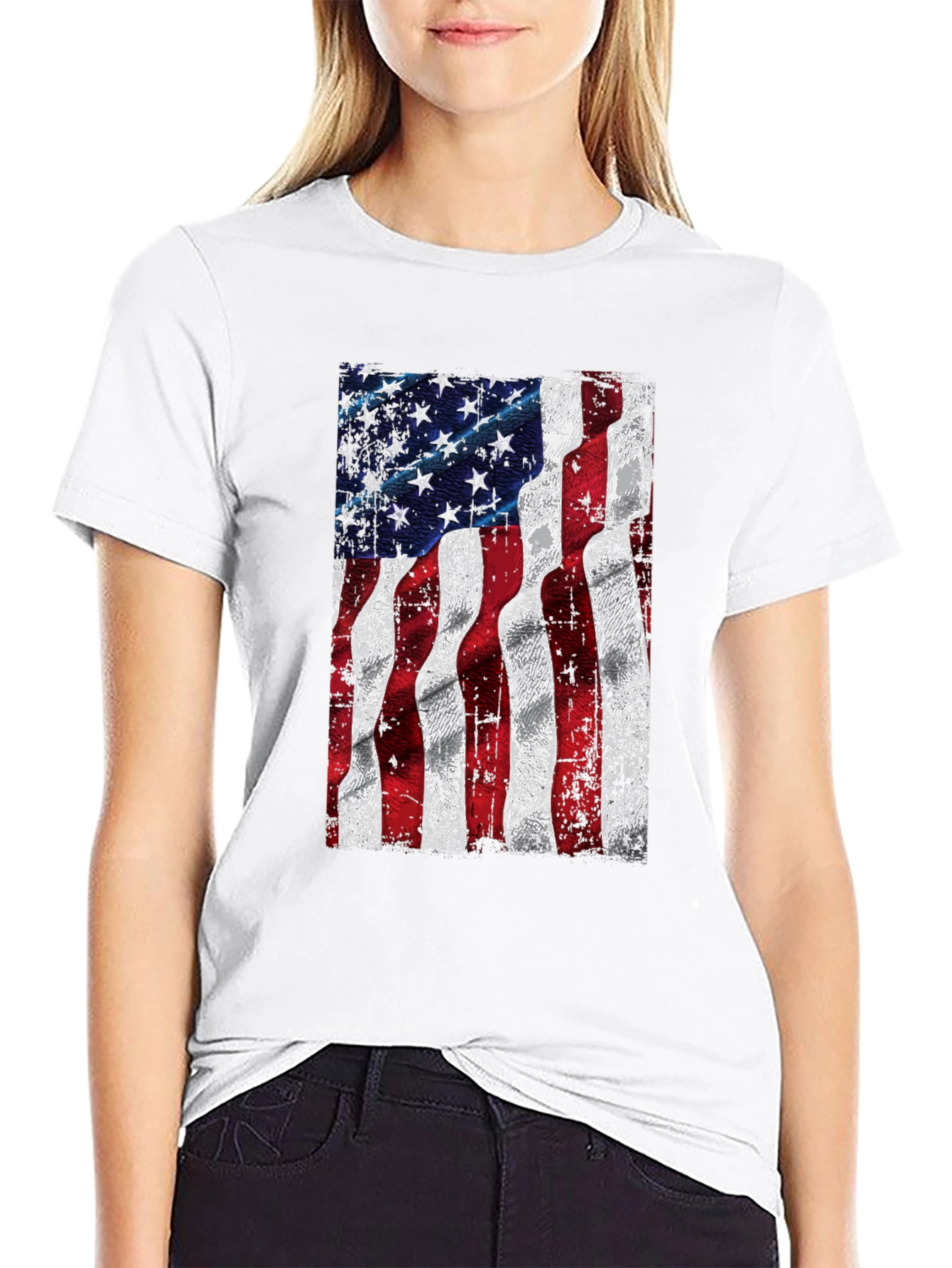 USA Flag Graphic T-Shirt - Patriotic Design