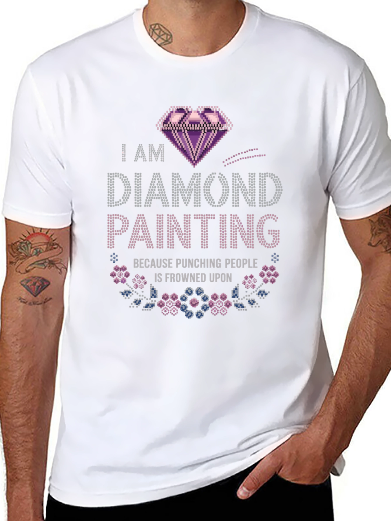 Diamond Painting Punching People T-Shirt