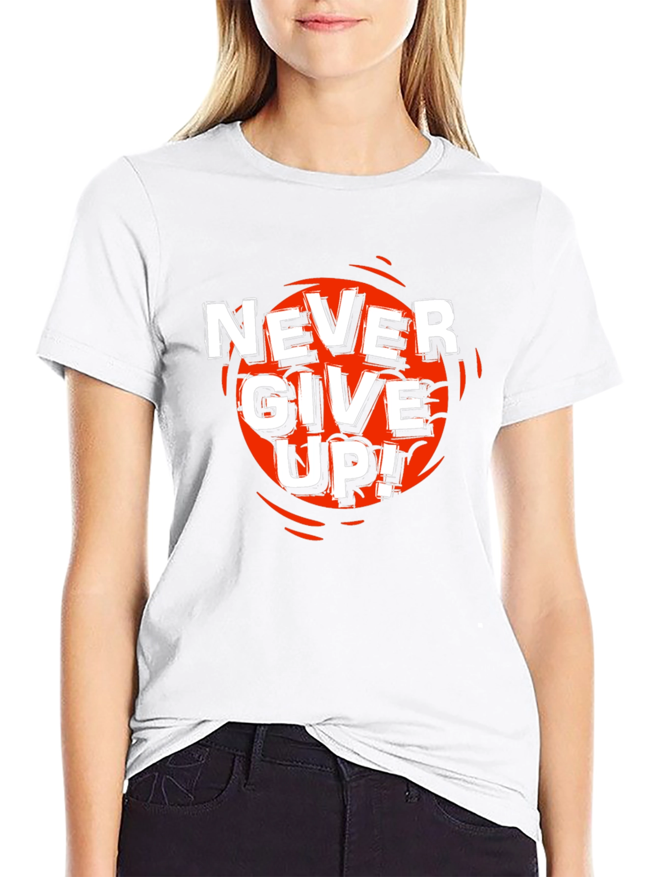 Never Give Up Graphic T-Shirt - Motivational Tee