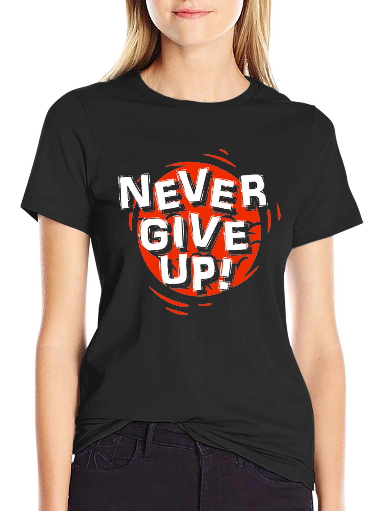 Never Give Up Graphic T-Shirt - Motivational Tee