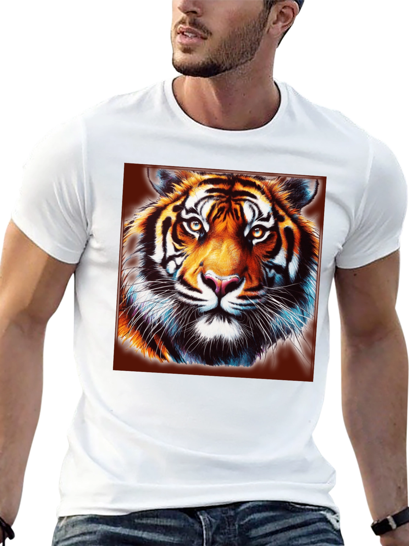 Tiger Graphic Black T-Shirt - Bold Animal Print
