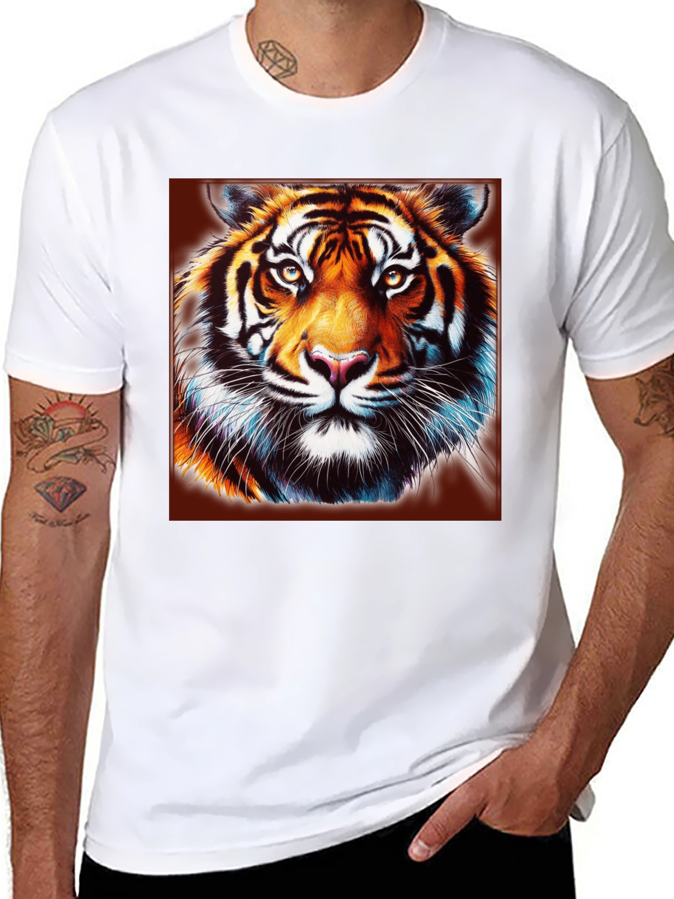 Tiger Graphic Black T-Shirt - Bold Animal Print