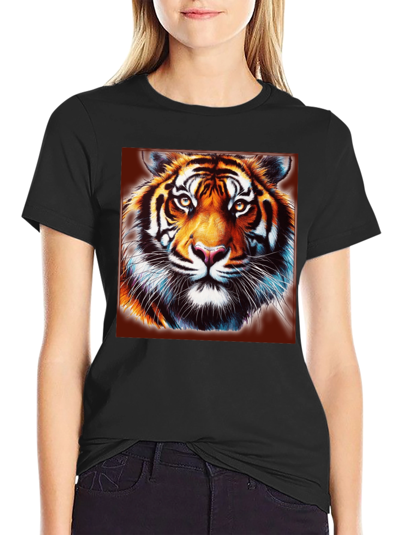 Tiger Graphic Black T-Shirt - Bold Animal Print