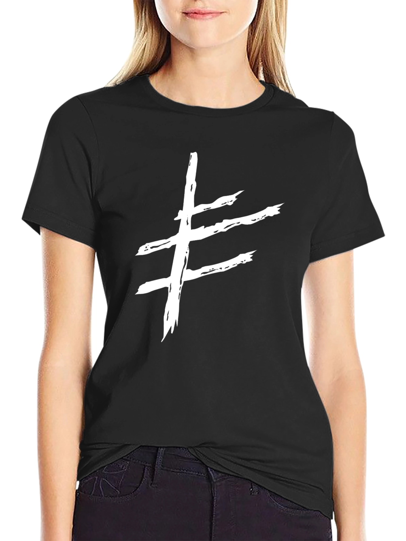 Striking Symbol T-Shirt - Modern Grunge Style