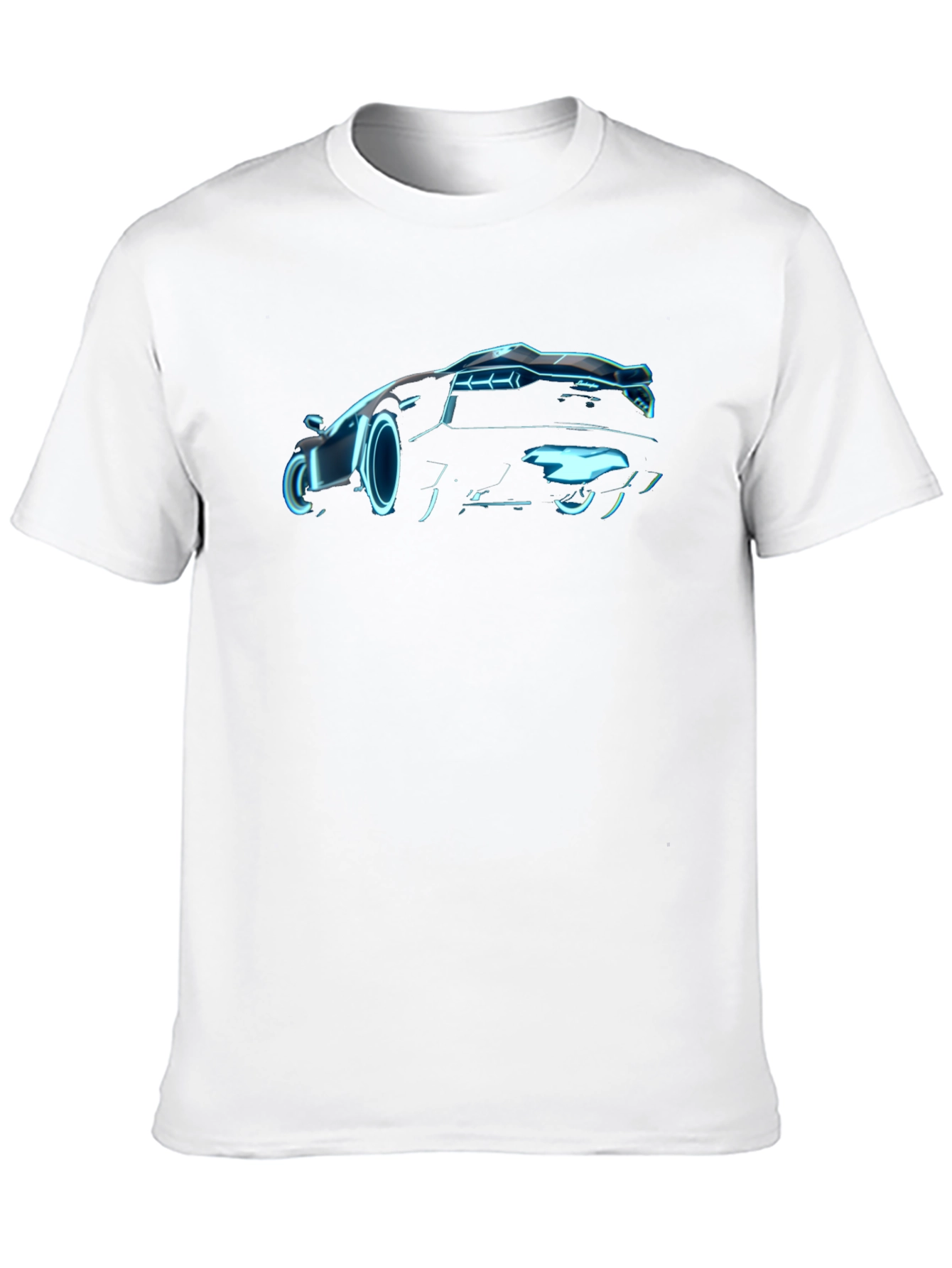 Neon Car Graphic Tee - Cool Black T-Shirt