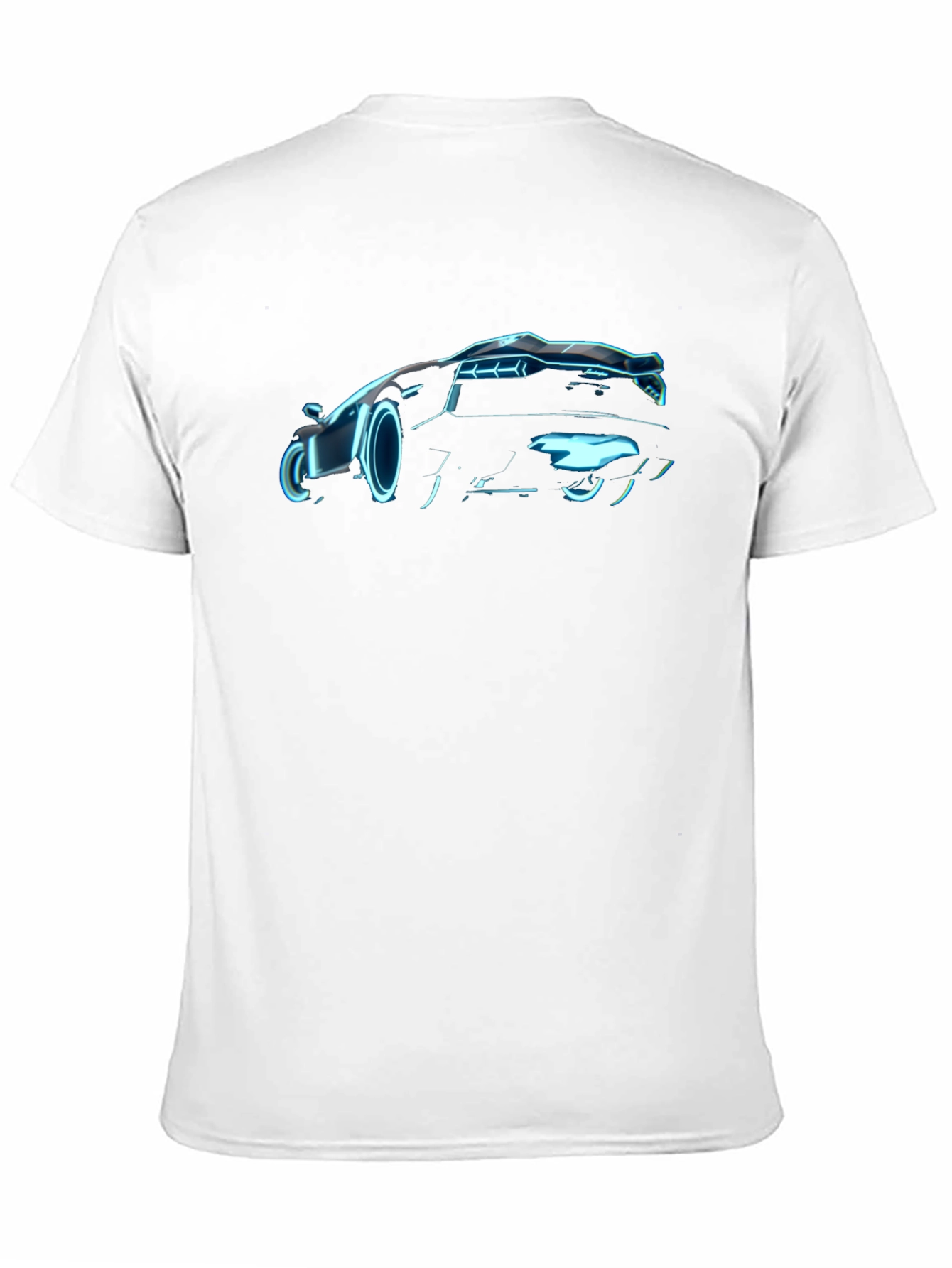 Neon Car Graphic Tee - Cool Black T-Shirt