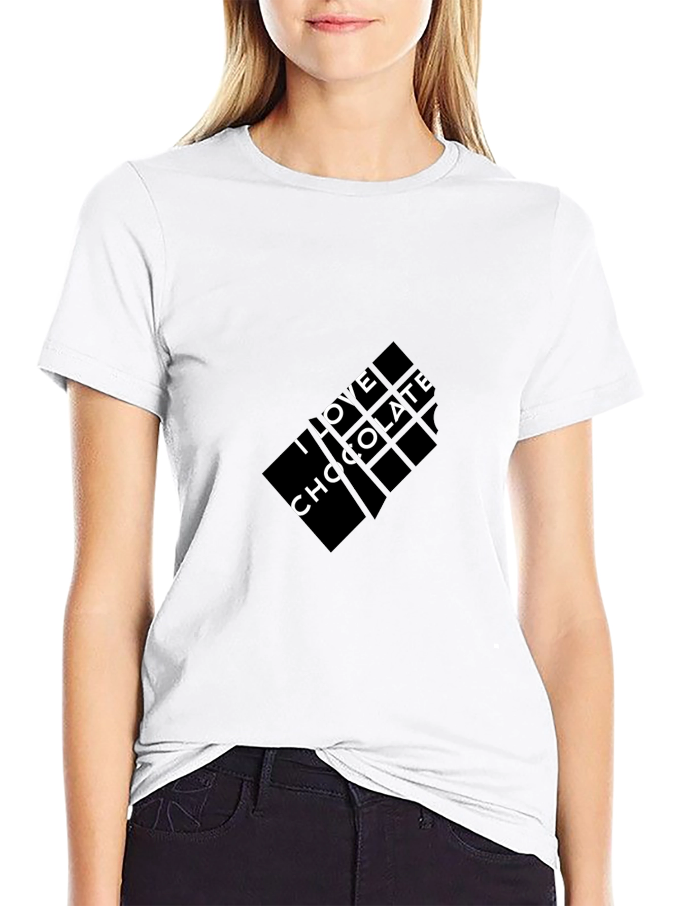 I Love Chocolate Graphic Tee - Black