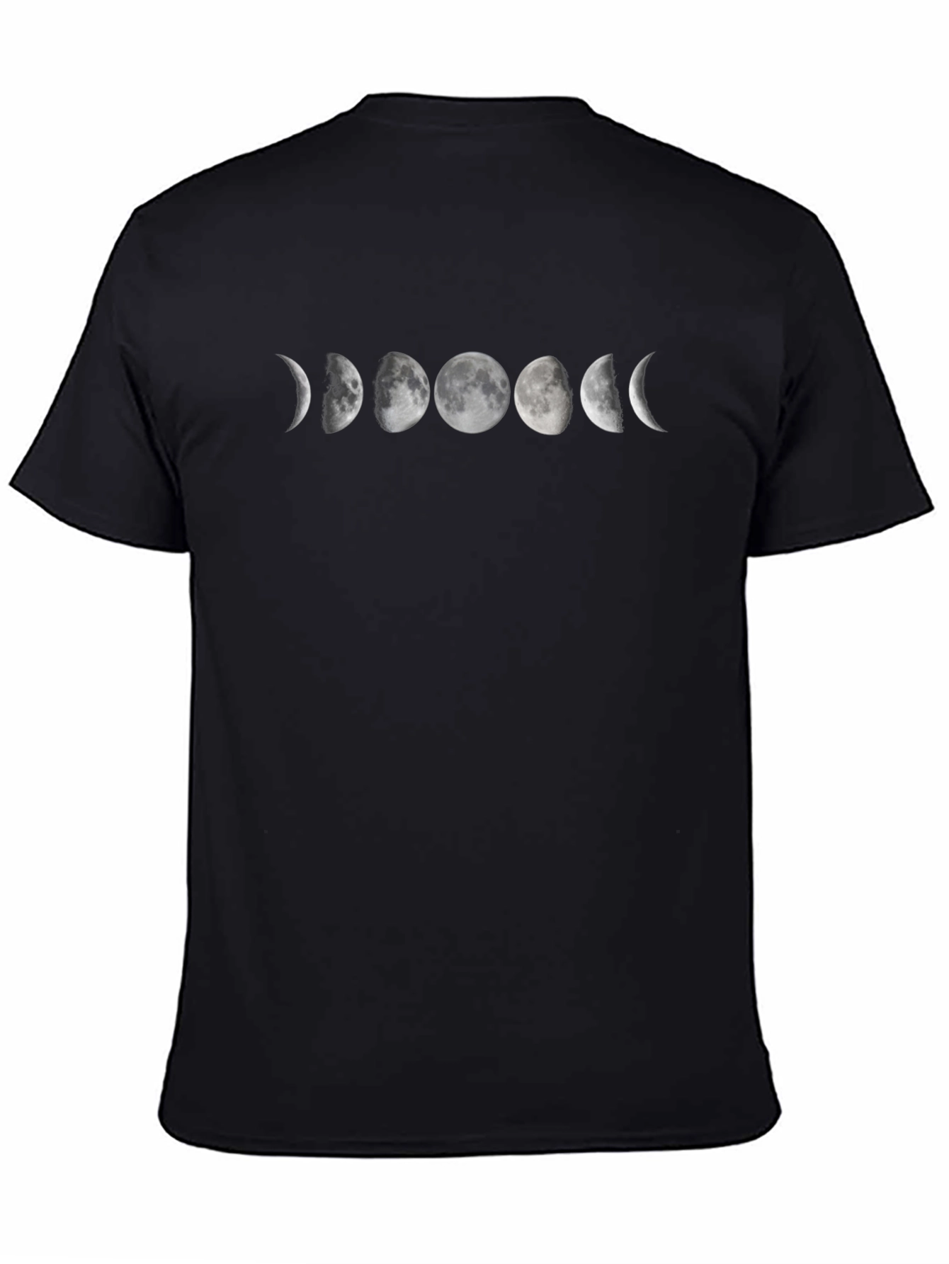 Lunar Phase Graphic Tee - Black Cotton Blend