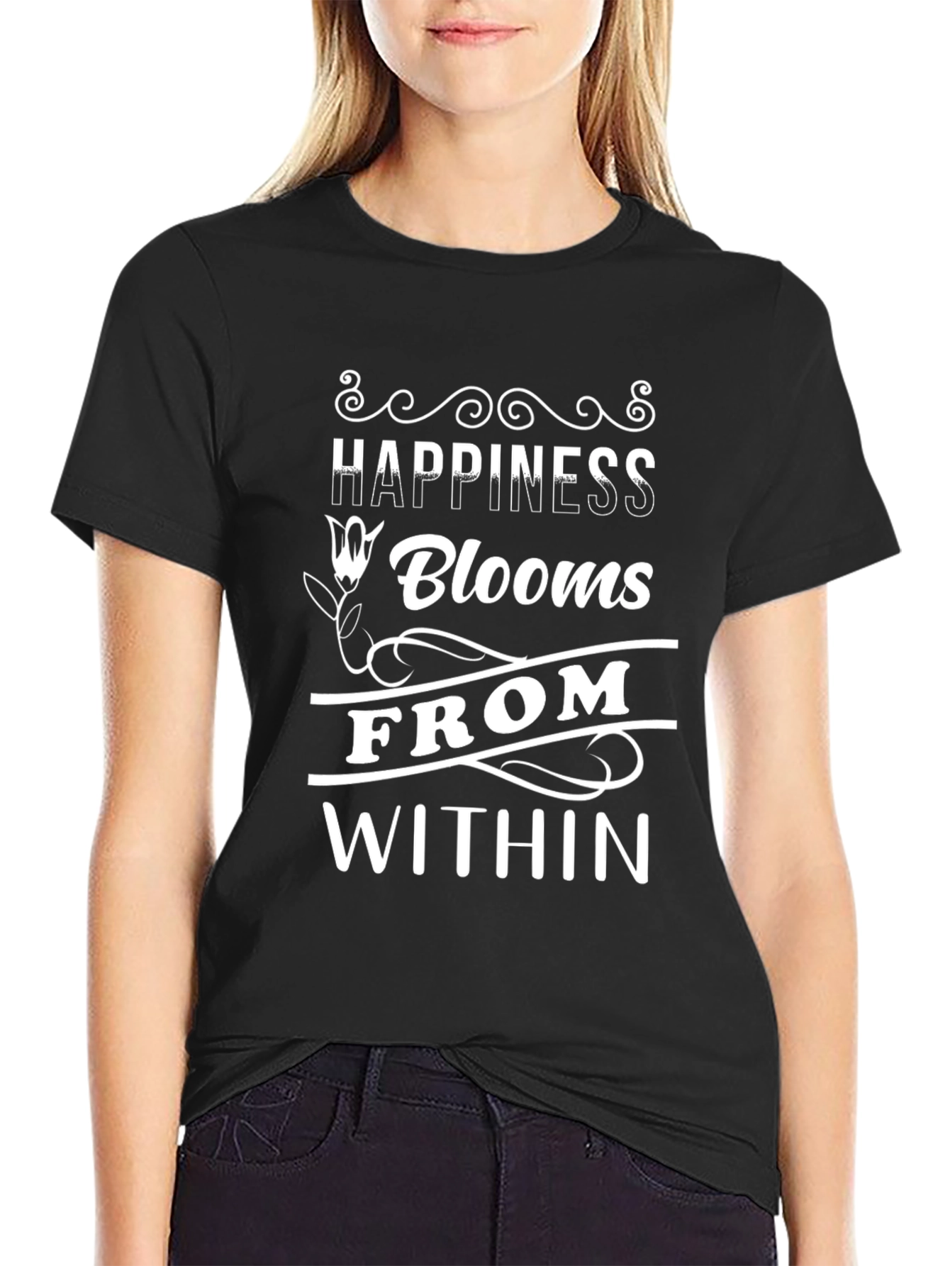 Happiness Blooms Within Graphic Tee