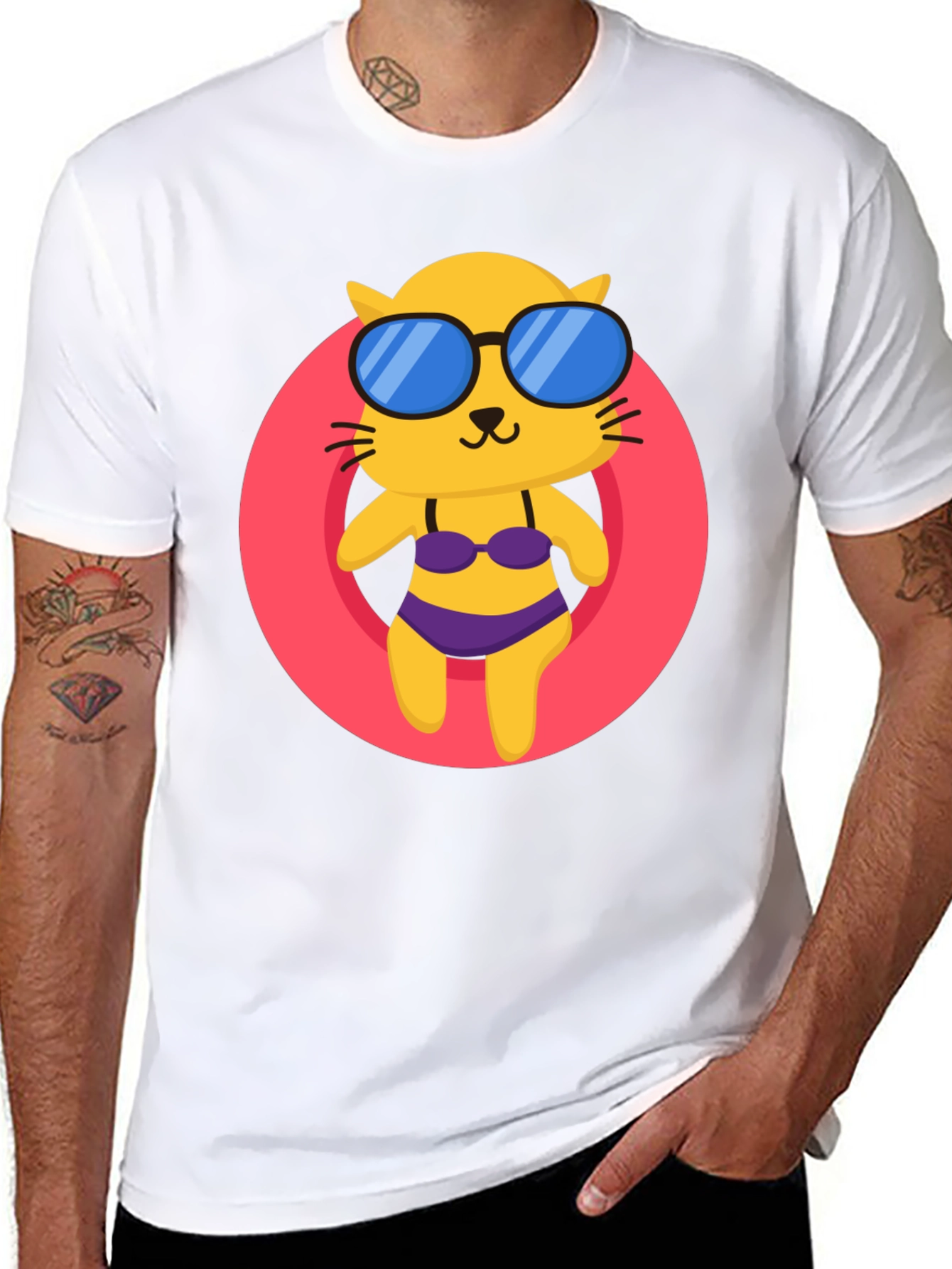 Cat in Bikini T-Shirt
