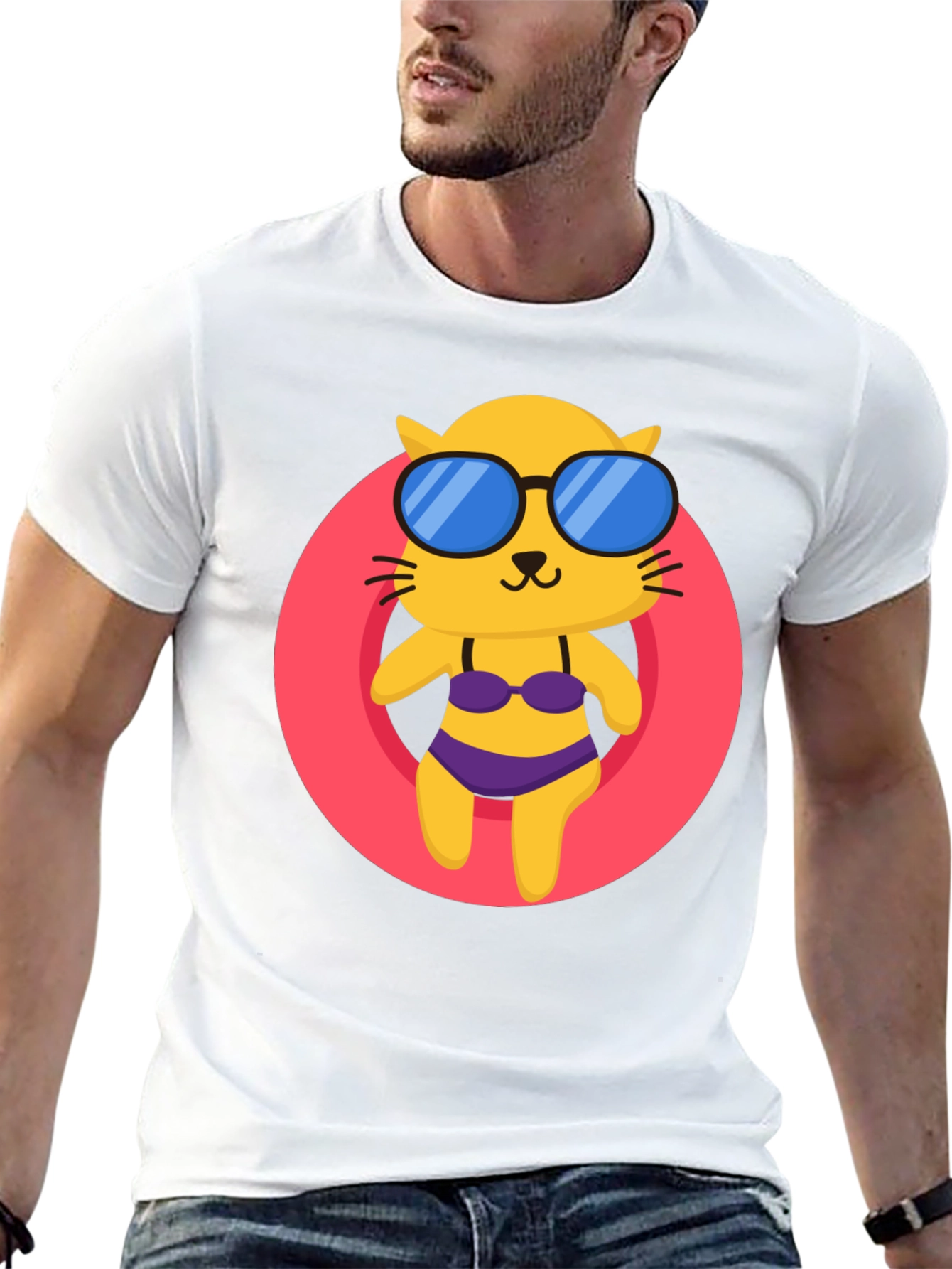 Cat in Bikini T-Shirt