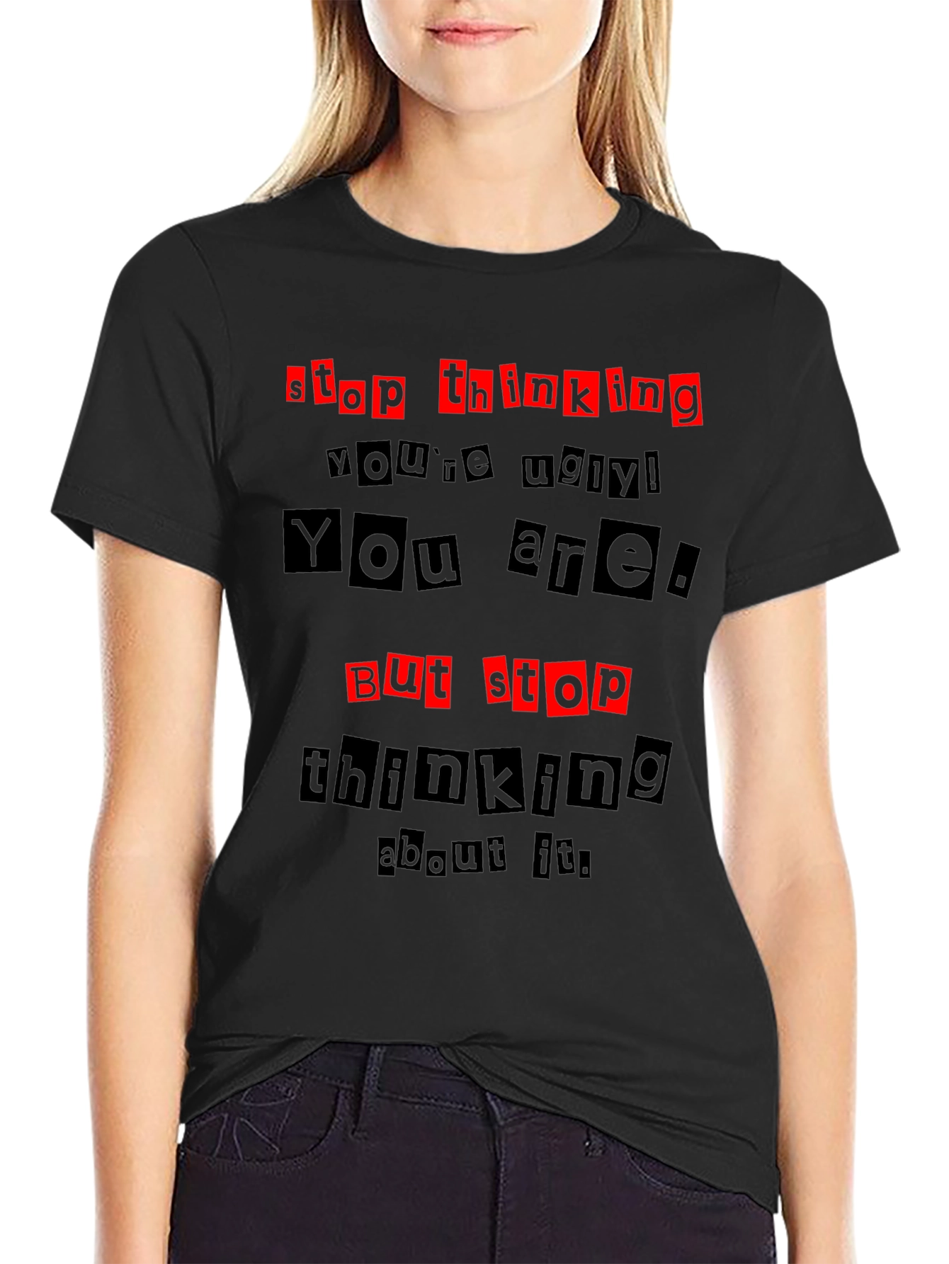 Stop Thinking Humor Graphic Tee - Unisex