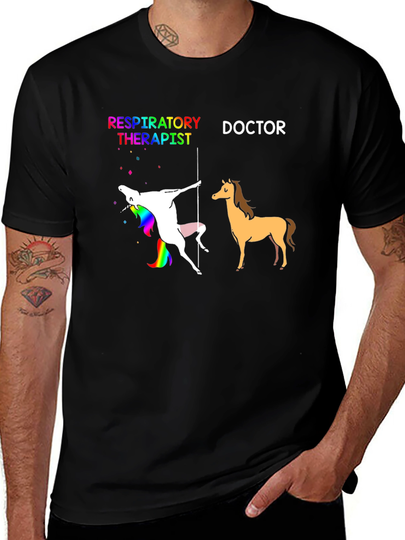 Respiratory Therapist vs Doctor T-Shirt