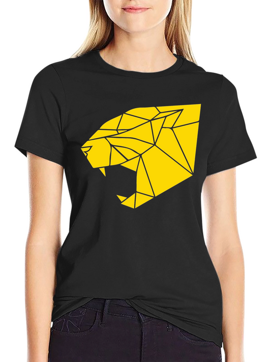 Geometric Panther Graphic Tee - Bold Statement Shirt