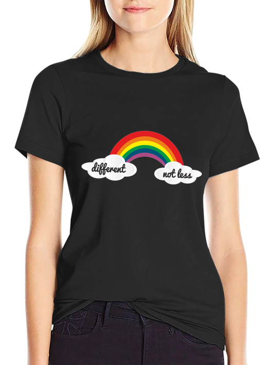 Different Not Less Rainbow T-Shirt - Black
